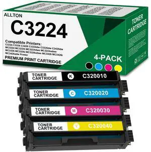 C3210 C3326 C3224 Toner Cartridge (with Chip) High Yield C3210K0 C3210C0 C3210M0 C3210Y0 Toner Replacement for Lexmark C3224 C3326 C3426 MC3224 MC3326 MC3426 Printer (4-Pack) C3210 C3326 C3224 Toner Cartridge (with Chip) High Yield C3210K0 C3210C0 C3210M0 C3210Y0 Toner Replacement for Lexmark C3224 C3326 C3426 MC3224 MC3326 MC3426 Printer (4-Pack)