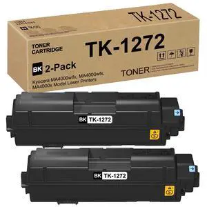 TK1272 TK-1272 Toner Cartridge (Black,2-Pack) Compatible for ECOSYS MA4000x MA4000wifx MA4000wfx Laser Printers for TK-1272 1T0C140US0 Toner TK1272 TK-1272 Toner Cartridge (Black,2-Pack) Compatible for ECOSYS MA4000x MA4000wifx MA4000wfx Laser Printers for TK-1272 1T0C140US0 Toner