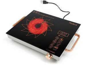 Portale Electric Cooktop 110V with Handle, Knob and Touch Control | Single Burner Electric Stove,1800W One Burner Ceramic Cooktop, Timer, Child Lock, Overheat Protection, 9 Power Levels, Gold Portale Electric Cooktop 110V with Handle, Knob and Touch Control | Single Burner Electric Stove,1800W One Burner Ceramic Cooktop, Timer, Child Lock, Overheat Protection, 9 Power Levels, Gold
