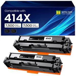 414X Toner Cartridges MFP M479fdw with Chip Compatible for HP 414X | W2020X 414A 414 High Yield for Color LaserJet Pro MFP M479fdw M479fdn M479dw M479dn M454dn M454 Printer (2 Black) 414X Toner Cartridges MFP M479fdw with Chip Compatible for HP 414X | W2020X 414A 414 High Yield for Color LaserJet Pro MFP M479fdw M479fdn M479dw M479dn M454dn M454 Printer (2 Black)