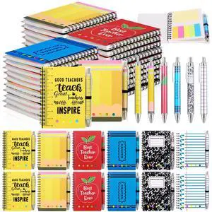 48 Sets Back to School Teacher Appreciation Gift Bulk Inspirational Spiral Notebook Journal Ballpoint Pens Thank You Gift from Students for Classroom Office Employee Staff Supplies 48 Sets Back to School Teacher Appreciation Gift Bulk Inspirational Spiral Notebook Journal Ballpoint Pens Thank You Gift from Students for Classroom Office Employee Staff Supplies