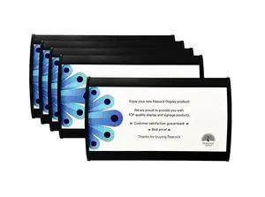 Curved Office Business Door Sign Holder | Aluminum Wall Mount Name Plate Holder, cubicle sign holder, sturdy and beautiful 6.00" W X 4.00" H (N94x6" 5 Signs black) Curved Office Business Door Sign Holder | Aluminum Wall Mount Name Plate Holder, cubicle sign holder, sturdy and beautiful 6.00" W X 4.00" H (N94x6" 5 Signs black)