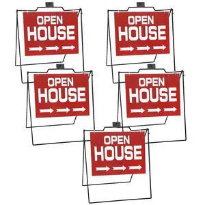 5 Pcs 28 x 32 Black Folding a Frame Metal Stand with 24 x18 Open House Sign a Frame Sidewalk Real Estate Holder Real Estate Yard Signs for Foldable Outdoor 5 Pcs 28 x 32 Black Folding a Frame Metal Stand with 24 x18 Open House Sign a Frame Sidewalk Real Estate Holder Real Estate Yard Signs for Foldable Outdoor