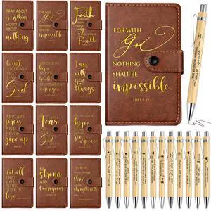 36 Sets Christian Notebook Gift Bulk Leather Prayer Journal Bible Study Notebook Verse Ballpoint Pen Religious Scripture Notepad for Graduates Church Clergy Gift Sunday School 36 Sets Christian Notebook Gift Bulk Leather Prayer Journal Bible Study Notebook Verse Ballpoint Pen Religious Scripture Notepad for Graduates Church Clergy Gift Sunday School