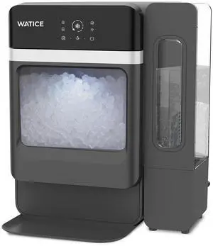 Countertop Nugget Ice Maker with Side Water Tank, Self-Cleaning Ice Machine with Ice Scoop, 45 lbs/Day Chewable Ice, Ready in 10 Mins, for Home/Party/RV (Black) Countertop Nugget Ice Maker with Side Water Tank, Self-Cleaning Ice Machine with Ice Scoop, 45 lbs/Day Chewable Ice, Ready in 10 Mins, for Home/Party/RV (Black)