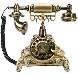 Retro Rotary Phone Vintage, Corded Telephone Old Fashion Antique 1960s Style Landline Decor Phone for Home House Office Hotel Decoration with Functional Dial for Desk Cafe Bar Fashioned Bronze Retro Rotary Phone Vintage, Corded Telephone Old Fashion Antique 1960s Style Landline Decor Phone for Home House Office Hotel Decoration with Functional Dial for Desk Cafe Bar Fashioned Bronze