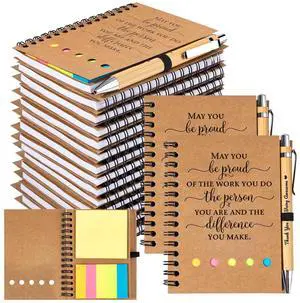 40 Sets Employee Appreciation Gifts Bulk Inspirational Spiral Notebook Journal with Sticky Notes Bamboo Pen Back to School Gifts for Students Teacher Nurse Coworker Office Team Housekeeping Staff 40 Sets Employee Appreciation Gifts Bulk Inspirational Spiral Notebook Journal with Sticky Notes Bamboo Pen Back to School Gifts for Students Teacher Nurse Coworker Office Team Housekeeping Staff