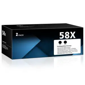 58X CF258X Toner Cartridge Black 2 Pack with Chip Compatible for HP 58X | CF258X 58A CF258A 58 Toner Cartridges Replacement for Laserjet MFP M428fdw M428fdn M428dw M404 M428 Pro M404n M404dn M404dw 58X CF258X Toner Cartridge Black 2 Pack with Chip Compatible for HP 58X | CF258X 58A CF258A 58 Toner Cartridges Replacement for Laserjet MFP M428fdw M428fdn M428dw M404 M428 Pro M404n M404dn M404dw