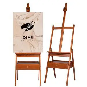 Medium Wooden H-Frame Art Easel with Storage Drawer, Walnut | Hold Canvas up to 34.6", Artist Painting Stand for Adults, Sturdy and Durable, Perfect for Home Studios & Classroom Medium Wooden H-Frame Art Easel with Storage Drawer, Walnut | Hold Canvas up to 34.6", Artist Painting Stand for Adults, Sturdy and Durable, Perfect for Home Studios & Classroom