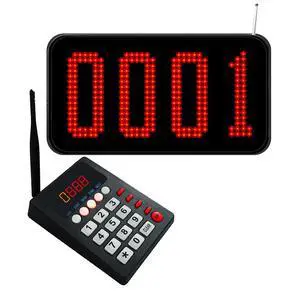 Take a Number System for Customers Waiting Wireless Queue Calling System 4-Digit Now Serving Numbering Display for Bank Restaurant Cafe Medical Clinic Take a Number System for Customers Waiting Wireless Queue Calling System 4-Digit Now Serving Numbering Display for Bank Restaurant Cafe Medical Clinic