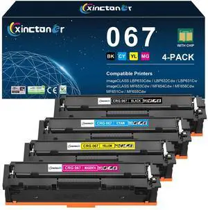 067 Toner Cartridge Set 4 Pack for MF656Cdw MF654Cdw MF652Cw | Replacement for Canon 067 Toner for Color ImageClass MF654Cdw MF656Cdw LBP632Cdw MF652Cw Printer, Black Cyan Yellow Magenta 067 Toner Cartridge Set 4 Pack for MF656Cdw MF654Cdw MF652Cw | Replacement for Canon 067 Toner for Color ImageClass MF654Cdw MF656Cdw LBP632Cdw MF652Cw Printer, Black Cyan Yellow Magenta