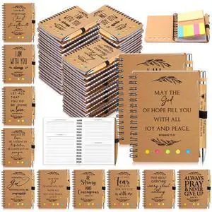 50 Set Christian Gifts Bulk Church Gifts Religious Notebook Spiral Bible Verse Bamboo Pens Mini Bible Study Journal for Sunday School Employee Coworker Men Women (Brown) 50 Set Christian Gifts Bulk Church Gifts Religious Notebook Spiral Bible Verse Bamboo Pens Mini Bible Study Journal for Sunday School Employee Coworker Men Women (Brown)