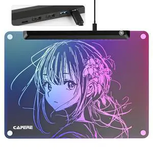 Tempered Glass Gaming RGB Mouse Pad,13 Lighting Modes,USB Hub 4 Ports,Micro-Etched Surface for Top Speed and Control, Hard Mousepad for FPS & Esports Gaming(15.3" x 11.3") Tempered Glass Gaming RGB Mouse Pad,13 Lighting Modes,USB Hub 4 Ports,Micro-Etched Surface for Top Speed and Control, Hard Mousepad for FPS & Esports Gaming(15.3" x 11.3")