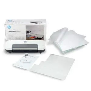 HP - Hot & Cold Thermal Laminator Kit, 9.2-Inch with 100 Pouches | Hot And Cold Laminator Starter Kit, 9.2-Inch, 2-Roller System, 100 Pouches Included, Jam Release, For Photos And Documents HP - Hot & Cold Thermal Laminator Kit, 9.2-Inch with 100 Pouches | Hot And Cold Laminator Starter Kit, 9.2-Inch, 2-Roller System, 100 Pouches Included, Jam Release, For Photos And Documents