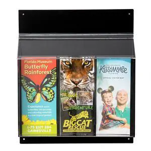 Acrylic Black Outdoor Trifold Brochure Holder Acrylic Black Outdoor Trifold Brochure Holder