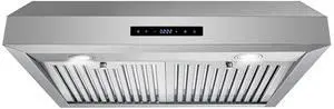 30 in. Haven Coll 380 CFM Ducted Under Cabinet Range Hood, LED, Stainless 30 in. Haven Coll 380 CFM Ducted Under Cabinet Range Hood, LED, Stainless