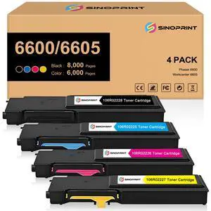 6600 6605 Toner Cartridge High Capacity use for 106R02225 106R02226 106R02227 106R02228 Toner Replacement for Xerox Phaser 6600 WorkCentre 6605 Printer(4 Packs Color) 6600 6605 Toner Cartridge High Capacity use for 106R02225 106R02226 106R02227 106R02228 Toner Replacement for Xerox Phaser 6600 WorkCentre 6605 Printer(4 Packs Color)