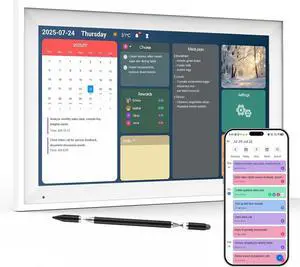 15.6 Inch Smart Digital Family Calendar, White | 15.6in digital calendar, 1920x1080 touchscreen, 64GB WiFi sync, wall desk mount, stylus, screen guard, art gallery meal plan 15.6 Inch Smart Digital Family Calendar, White | 15.6in digital calendar, 1920x1080 touchscreen, 64GB WiFi sync, wall desk mount, stylus, screen guard, art gallery meal plan