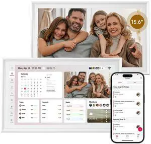 Digital Calendar, 15.6 Inch Smart Family Calendar, Wall Planner | Touch Screen, No Subscription Required, Schedule & Chore Chart, Meal Planner, Digital Photo Frame, Wall or Desk Mountable Digital Calendar, 15.6 Inch Smart Family Calendar, Wall Planner | Touch Screen, No Subscription Required, Schedule & Chore Chart, Meal Planner, Digital Photo Frame, Wall or Desk Mountable