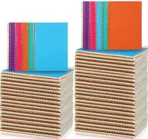 50 Pcs A5 Spiral Notebook with Kraft Cover Bulk - 8.3 x 5.8 Inch 100 Pages Hardcover Spiral Notebook Journals Lined Writing Paper for Diary Planner School Office Supplies(Colorful) 50 Pcs A5 Spiral Notebook with Kraft Cover Bulk - 8.3 x 5.8 Inch 100 Pages Hardcover Spiral Notebook Journals Lined Writing Paper for Diary Planner School Office Supplies(Colorful)