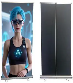 Standard Retractable Banner Stand with Carrying padded Canvas Bag and Box (Stand Only) (33.5"x80")(2 UNITS) Standard Retractable Banner Stand with Carrying padded Canvas Bag and Box (Stand Only) (33.5"x80")(2 UNITS)