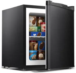 1.1 Cu.ft Small Freezer, Mini Upright Freezer, Black | Compact Size for Dorms/RVs/Offices, 2 Removable Shelves, Reversible Door, 7 Adjustable Thermostat, Quiet <40dB 1.1 Cu.ft Small Freezer, Mini Upright Freezer, Black | Compact Size for Dorms/RVs/Offices, 2 Removable Shelves, Reversible Door, 7 Adjustable Thermostat, Quiet <40dB