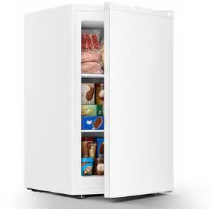 3.0 Cu.ft Small Freezer, Mini Upright Freezer, White | Compact Size for Dorms/RVs/Offices. 2 Removable Shelves, Reversible Door, 7 Adjustable Thermostat. Quiet <40dB 3.0 Cu.ft Small Freezer, Mini Upright Freezer, White | Compact Size for Dorms/RVs/Offices. 2 Removable Shelves, Reversible Door, 7 Adjustable Thermostat. Quiet <40dB