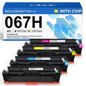 067H Toner Cartridge High Capacity 4 Pack Replacement for Canon 067H | Compatible for Canon Color imageCLASS MF656Cdw MF654Cdw MF653Cdw LBP633Cdw LBP632Cdw LBP630 MF650 Printer 067H Toner Cartridge High Capacity 4 Pack Replacement for Canon 067H | Compatible for Canon Color imageCLASS MF656Cdw MF654Cdw MF653Cdw LBP633Cdw LBP632Cdw LBP630 MF650 Printer