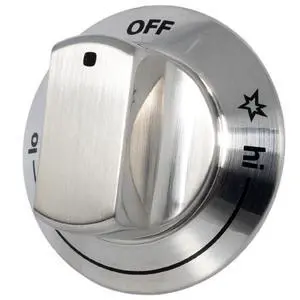 318242275 Stovetop Burner Knob for Gas Ranges and Stoves, Chrome 318242275 Stovetop Burner Knob for Gas Ranges and Stoves, Chrome