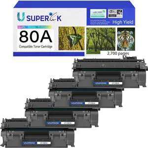 80A Toner Cartridge Compatible for HP LaserJet Pro M401n M401dn | 80A Black Toner Cartridge for LaserJet Pro 400 M401a M401d MFP M425dn M401dne M401dw M425dw M401 Printer (4-Pack) 80A Toner Cartridge Compatible for HP LaserJet Pro M401n M401dn | 80A Black Toner Cartridge for LaserJet Pro 400 M401a M401d MFP M425dn M401dne M401dw M425dw M401 Printer (4-Pack)
