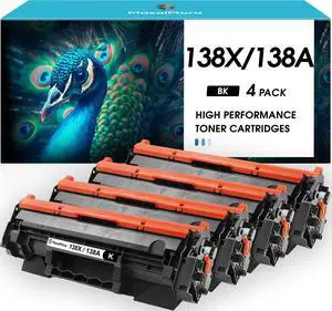 138X 138A High Capacity with Chip Compatible Toner Cartridges Replacement for HP W1380X W1380A LaserJet Pro 3001dw 3001dn 3001fdw MFP 3101fdw MFP 3101fdn 3101sdw Printer (Black, 4-Pack) 138X 138A High Capacity with Chip Compatible Toner Cartridges Replacement for HP W1380X W1380A LaserJet Pro 3001dw 3001dn 3001fdw MFP 3101fdw MFP 3101fdn 3101sdw Printer (Black, 4-Pack)
