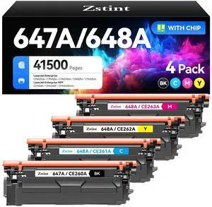 647A 648A Toner Cartridge Set 4-Pack Replacement for HP 647A 648A CE260A CE261A CE262A CE263A Compatible for HP Color Laserjet Enterprise CP4025 CM4540 MFP CP4525 Printer Ink Black Cyan Magenta Yellow 647A 648A Toner Cartridge Set 4-Pack Replacement for HP 647A 648A CE260A CE261A CE262A CE263A Compatible for HP Color Laserjet Enterprise CP4025 CM4540 MFP CP4525 Printer Ink Black Cyan Magenta Yellow