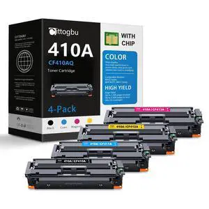 410A Toner Cartridges 4-Pack (BK/C/M/Y) - CF410AQ Toner Replacement for HP 410A Toner & 410A Ink, Compatible with Color Pro MFP M477 M377dw, Pro M452 Series Printer (CF410A, CF411A, CF412A, CF413A) 410A Toner Cartridges 4-Pack (BK/C/M/Y) - CF410AQ Toner Replacement for HP 410A Toner & 410A Ink, Compatible with Color Pro MFP M477 M377dw, Pro M452 Series Printer (CF410A, CF411A, CF412A, CF413A)