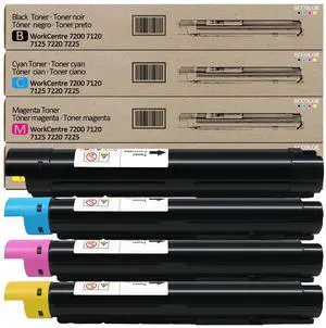 WorkCentre 7125 Toner 006R01457 006R01458 006R01459 006R01460 | High Yield Replacement for Xerox WorkCentre 7200 7120 7125 7220 7225 Printer WorkCentre 7125 Toner 006R01457 006R01458 006R01459 006R01460 | High Yield Replacement for Xerox WorkCentre 7200 7120 7125 7220 7225 Printer