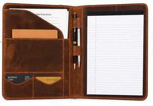 Leathervine Compact Leather Portfolio with Clipboard | Legal Pad | Card Holders | File Pocket | Pen Loop | Premium Organizer for Meetings | Work | Interviews | Graduation Gifts Leathervine Compact Leather Portfolio with Clipboard | Legal Pad | Card Holders | File Pocket | Pen Loop | Premium Organizer for Meetings | Work | Interviews | Graduation Gifts
