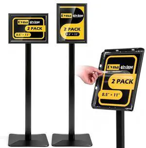Sign Stand for Display 2 Pack Sign Holder Stand 8.5 x 11 Inch, Heavy-duty Pedestal Sign Holder, Adjustable Floor Standing Signs Holders, Poster Holders Stand for A4 Advertising Sign Stand for Display 2 Pack Sign Holder Stand 8.5 x 11 Inch, Heavy-duty Pedestal Sign Holder, Adjustable Floor Standing Signs Holders, Poster Holders Stand for A4 Advertising