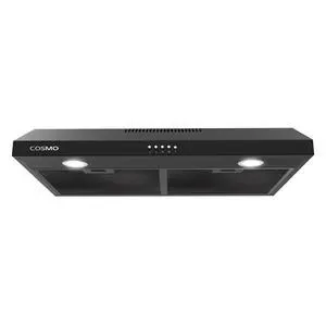 30 in. Delta Coll Ducted Under Cabinet Range Hood, Reusable Filters, Black | COS-5U30-BK Reusable Filters, LED Lighting, Push Button Controls, 3 Fan Speeds, Slim Profile, Top or Rear Venting 30 in. Delta Coll Ducted Under Cabinet Range Hood, Reusable Filters, Black | COS-5U30-BK Reusable Filters, LED Lighting, Push Button Controls, 3 Fan Speeds, Slim Profile, Top or Rear Venting