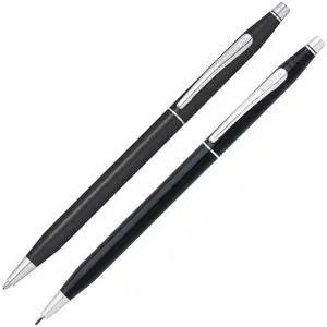 Classic Century Refillable Pen & Pencil Gift Set Presented in a Luxury Gift Box - Medium Point, Black Ink, Black & Chrome Classic Century Refillable Pen & Pencil Gift Set Presented in a Luxury Gift Box - Medium Point, Black Ink, Black & Chrome