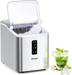 Countertop Ice Maker Machine, 26.5 lbs in 24Hrs, Electric ice Maker and Compact ice Machine with Ice Scoop and Basket, 2 Sizes of Bullet Ice for Home/Kitchen/Office Countertop Ice Maker Machine, 26.5 lbs in 24Hrs, Electric ice Maker and Compact ice Machine with Ice Scoop and Basket, 2 Sizes of Bullet Ice for Home/Kitchen/Office