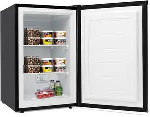 Compact Single Door Upright Freezer - Mini Size with Stainless Steel Door - 3.0 CU FT Capacity - Adjustable Compact Single Door Upright Freezer - Mini Size with Stainless Steel Door - 3.0 CU FT Capacity - Adjustable