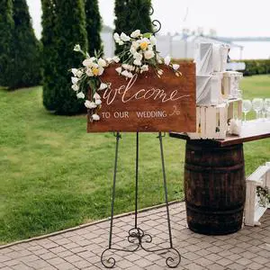 57" H Black Metal Scroll Easel Stand for Display Wedding Sign Poster Adjustable Portable Art Easels Poster Easel with Chain Support for Showcasing Pictures Artwork Coffee Exhibition Canvas 57" H Black Metal Scroll Easel Stand for Display Wedding Sign Poster Adjustable Portable Art Easels Poster Easel with Chain Support for Showcasing Pictures Artwork Coffee Exhibition Canvas