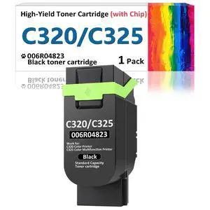 C320 C325 Toner Cartridge (with Chip) for Xerox Printer,006R04823 Replacement C325 C320 Ink Cartridge,Compatible with Xerox C320 C325 Color Multifunction Printer 006R04831(Black) C320 C325 Toner Cartridge (with Chip) for Xerox Printer,006R04823 Replacement C325 C320 Ink Cartridge,Compatible with Xerox C320 C325 Color Multifunction Printer 006R04831(Black)