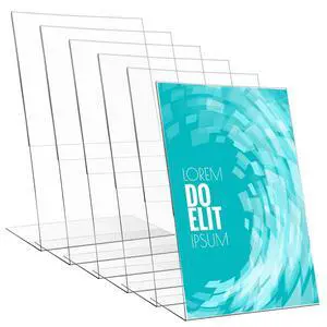 5 Pcs 11 x 17 Inch Acrylic Sign Holder Standing Slant Back Sign Holder Clear Plastic Table Top Transparent Display Stand for Workers Teachers Office Menu Picture Flyer Pamphlet Supplies 5 Pcs 11 x 17 Inch Acrylic Sign Holder Standing Slant Back Sign Holder Clear Plastic Table Top Transparent Display Stand for Workers Teachers Office Menu Picture Flyer Pamphlet Supplies