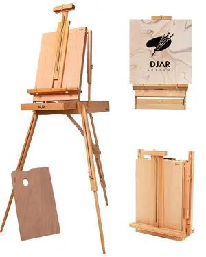 Beechwood French Easel with Shoulder Strap, Holds Canvas up to 34" | Adjustable, Palette, Level Instrument, Scale Leg, Outdoor & Indoor, Tabletop & Floor Use for Professional & Beginner Artists Beechwood French Easel with Shoulder Strap, Holds Canvas up to 34" | Adjustable, Palette, Level Instrument, Scale Leg, Outdoor & Indoor, Tabletop & Floor Use for Professional & Beginner Artists