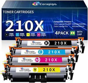 210A 210X Toner Cartridge (with Chip) High Yield Compatible for HP 210X 210A W2100A Toner Cartridge with Color LaserJet Pro MFP 4301fdw 4301fdn Pro 4201dn 4201dw Printer| 4-Pack 210A 210X Toner Cartridge (with Chip) High Yield Compatible for HP 210X 210A W2100A Toner Cartridge with Color LaserJet Pro MFP 4301fdw 4301fdn Pro 4201dn 4201dw Printer| 4-Pack