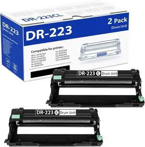 2 Pack DR223CL DR 223CL Black Drum Unit High Yield Replacement for Brother DR223CL DR223 DR-223 Drum Unit MFC-L3770CDW MFC-L3750CDW MFC-L3710CW HL-L3230CDW HL-L3290CDW Printer (No Toner) 2 Pack DR223CL DR 223CL Black Drum Unit High Yield Replacement for Brother DR223CL DR223 DR-223 Drum Unit MFC-L3770CDW MFC-L3750CDW MFC-L3710CW HL-L3230CDW HL-L3290CDW Printer (No Toner)