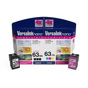 Nano HP 63 MS Black MICR Ink Cartridge for Check Printing & 63 CS Color Cartridge Nano HP 63 MS Black MICR Ink Cartridge for Check Printing & 63 CS Color Cartridge