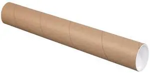Aviditi Kraft Mailing Tubes with Caps, 3" x 25", Pack of 24, for Shipping, Storing, Mailing, and Protecting Documents, Blueprints and Posters Aviditi Kraft Mailing Tubes with Caps, 3" x 25", Pack of 24, for Shipping, Storing, Mailing, and Protecting Documents, Blueprints and Posters