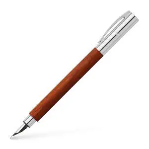 Ambition Fountain Pen, Pearwood Brown - Broad | Fountain pen with pear wood shaft, stainless steel nib and cartridge converter system, includes gift box Ambition Fountain Pen, Pearwood Brown - Broad | Fountain pen with pear wood shaft, stainless steel nib and cartridge converter system, includes gift box