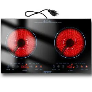 2 Burner Electric Cooktop 110V, 2000W, 24" Plug-in & Built-in | 22.4" x 12.6" Built in Size, 8 Cooking Modes, Touch Control Safety Lock, Timer, Portable Electric Stove, Auto Shut-off, Blue 2 Burner Electric Cooktop 110V, 2000W, 24" Plug-in & Built-in | 22.4" x 12.6" Built in Size, 8 Cooking Modes, Touch Control Safety Lock, Timer, Portable Electric Stove, Auto Shut-off, Blue